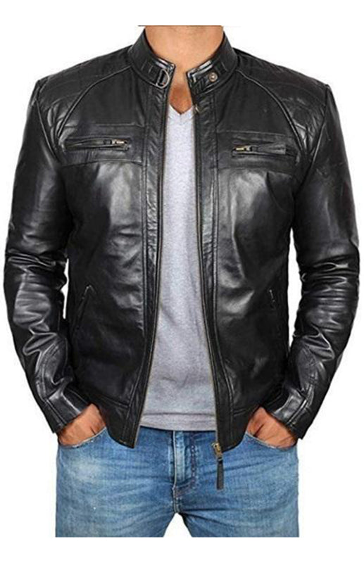 Classic Men's Polyester Woven Jacket with Straight Pockets Shello's Creative Boutique