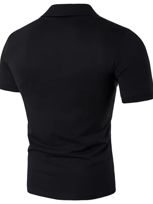 Classic Men's Solid Short Sleeve Polo Shirt Shello Creative Boutique
