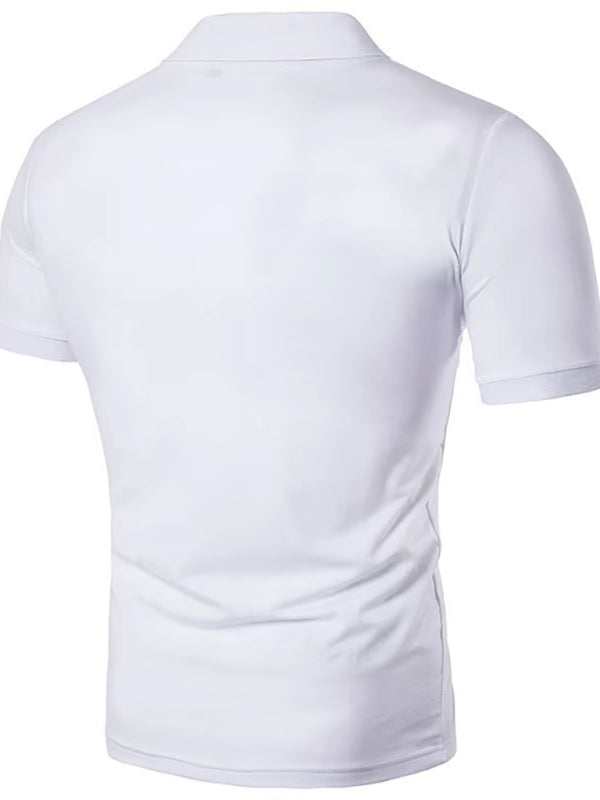 Classic Men's Solid Short Sleeve Polo Shirt Shello Creative Boutique