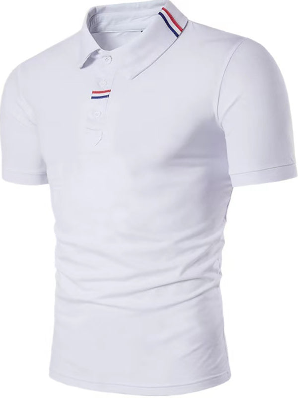 Classic Men's Solid Short Sleeve Polo Shirt Shello Creative Boutique