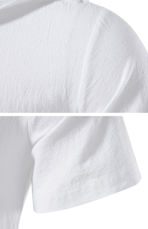 Men's Spring/Summer Fashion Solid Color Hooded Short Sleeve T-Shirt Top Shello's Creative Boutique