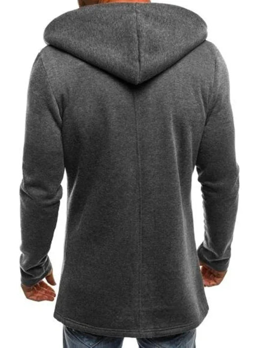 Casual Men's Hooded Fashion Stitching Solid Color Cardigan Sweater - Shello's Creative Boutique
