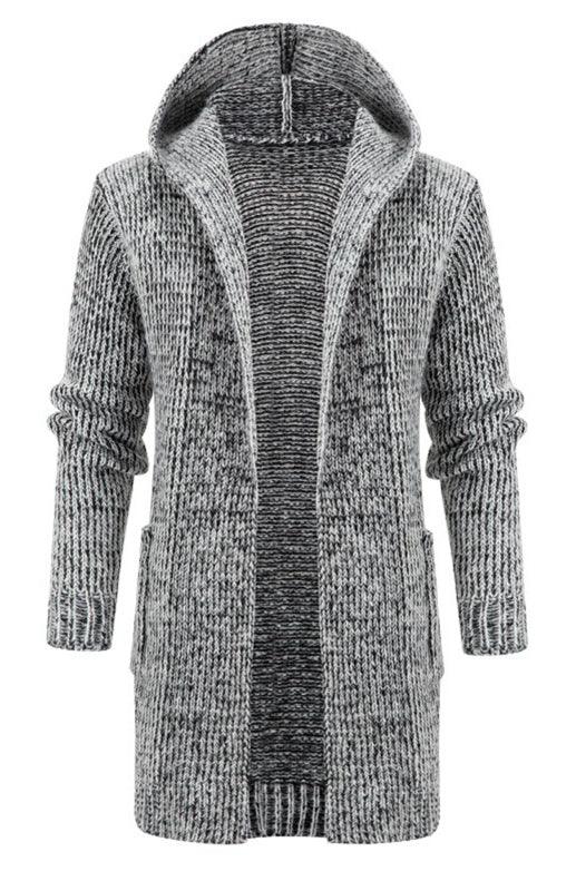 Eprolo Men's Mid-Length Hooded Knit Cardigan - A Stylish Statement for Every Occasion - Shello's Creative Boutique