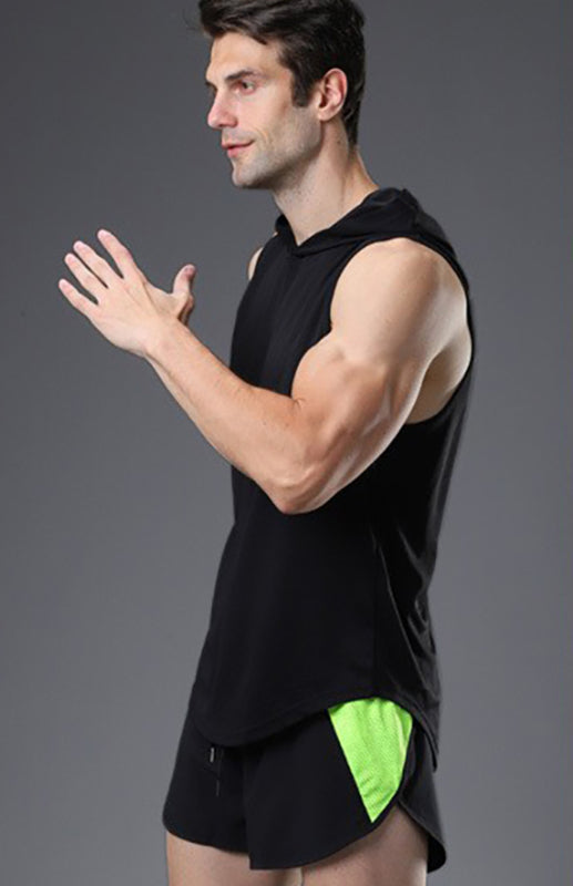 Men's Hooded Woven Polyester Sports Vest Shello's Creative Boutique
