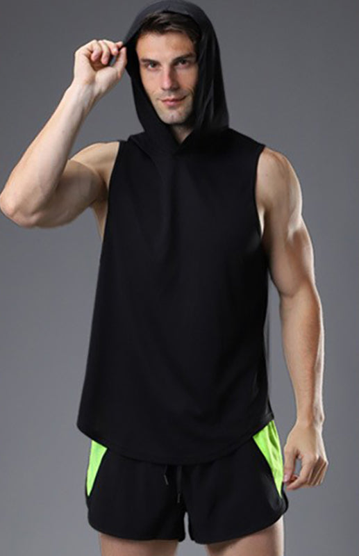 Men's Hooded Woven Polyester Sports Vest Shello's Creative Boutique