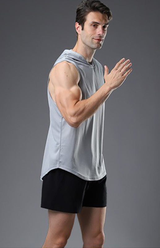 Men's Hooded Woven Polyester Sports Vest Shello's Creative Boutique