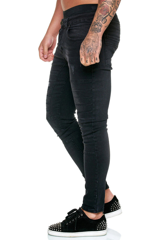 Men's Fashion High Waist Slim Jeans Shello Creative Boutique
