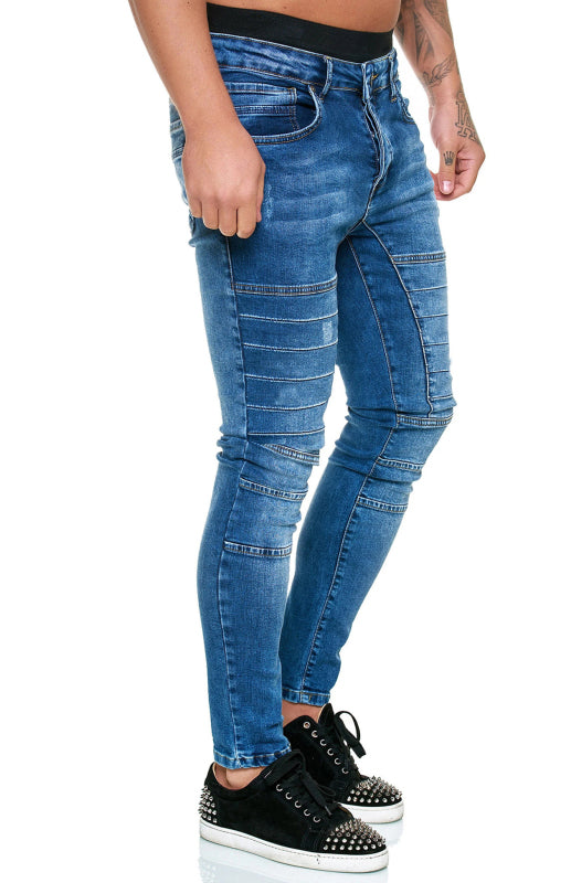 Men's Fashion High Waist Slim Jeans Shello Creative Boutique