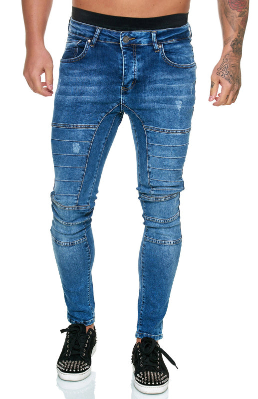 Men's Fashion High Waist Slim Jeans Shello Creative Boutique