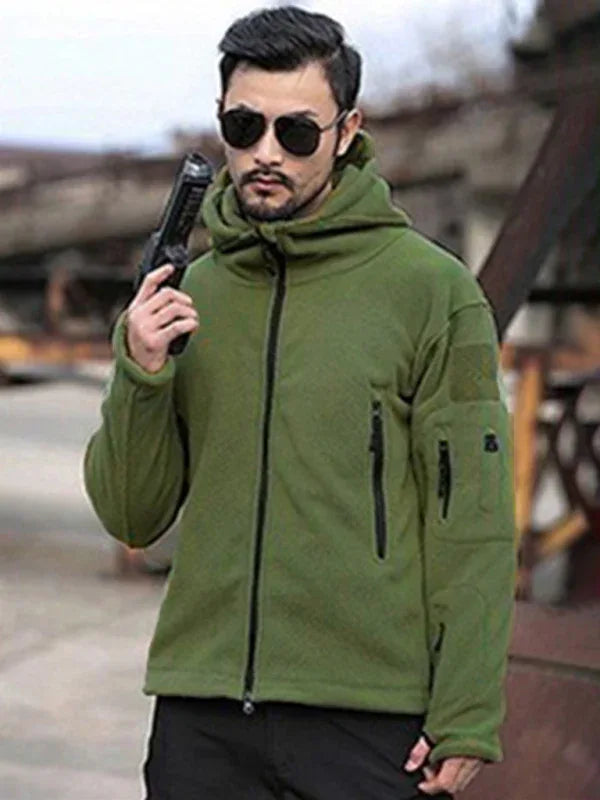 Men's Outdoor Warm Liner Fleece Jacket Cold-Proof Hooded Jacket - Shello's Creative Boutique