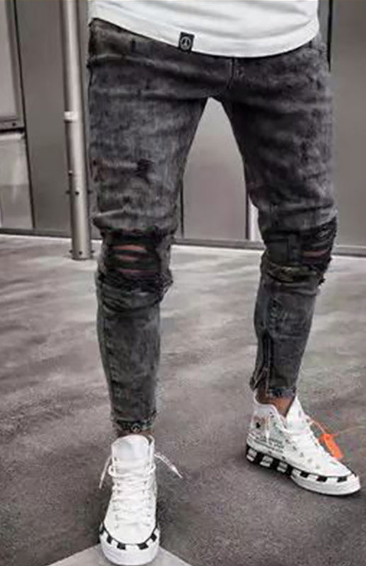 Men's Distressed Street Style Skinny Jeans Shello's Creative Boutique