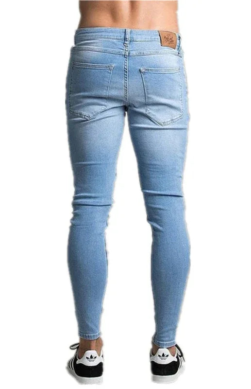 Men's Street Style Four Seasons Slight Elasticity Cotton Blend Denim Jeans - Shello's Creative Boutique