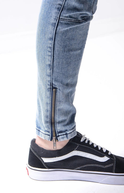 Classic Cotton Knit Denim Jeans with Pockets Shello Creative Boutique