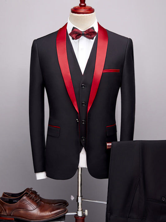 Men's Stylish Lapel Collar Business Suit Shello Creative Boutique