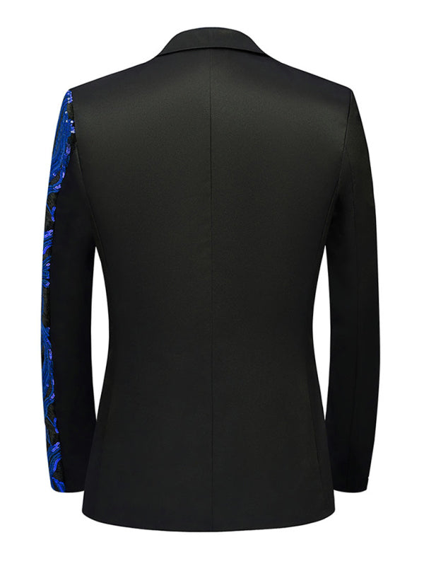 Men's Fashion Floral Lapel Blazer Shello's Creative Boutique