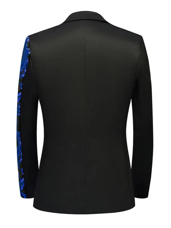 Men’s Fashion Floral Lapel Blazer – The Epitome of Elegance - Shello's Creative Boutique