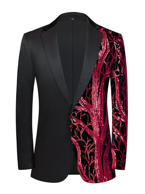 Men's Fashion Floral Lapel Blazer Shello's Creative Boutique