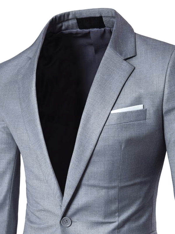 Men's Light Business Long Sleeve Blazer Shello's Creative Boutique