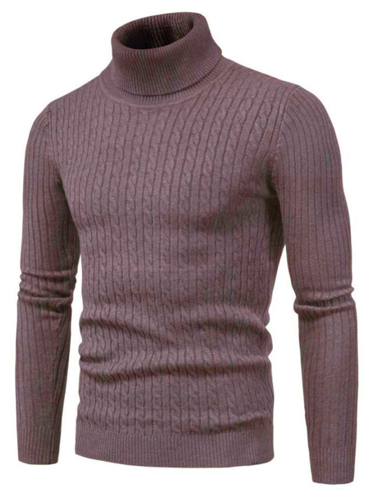 Men's knitted sweater cross-border turtleneck slim fit bottoming sweater Shello's Creative Boutique