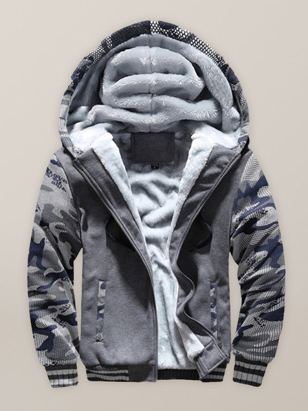 Camouflage sweater men's casual sports cardigan sweater jacket to keep warm Shello's Creative Boutique