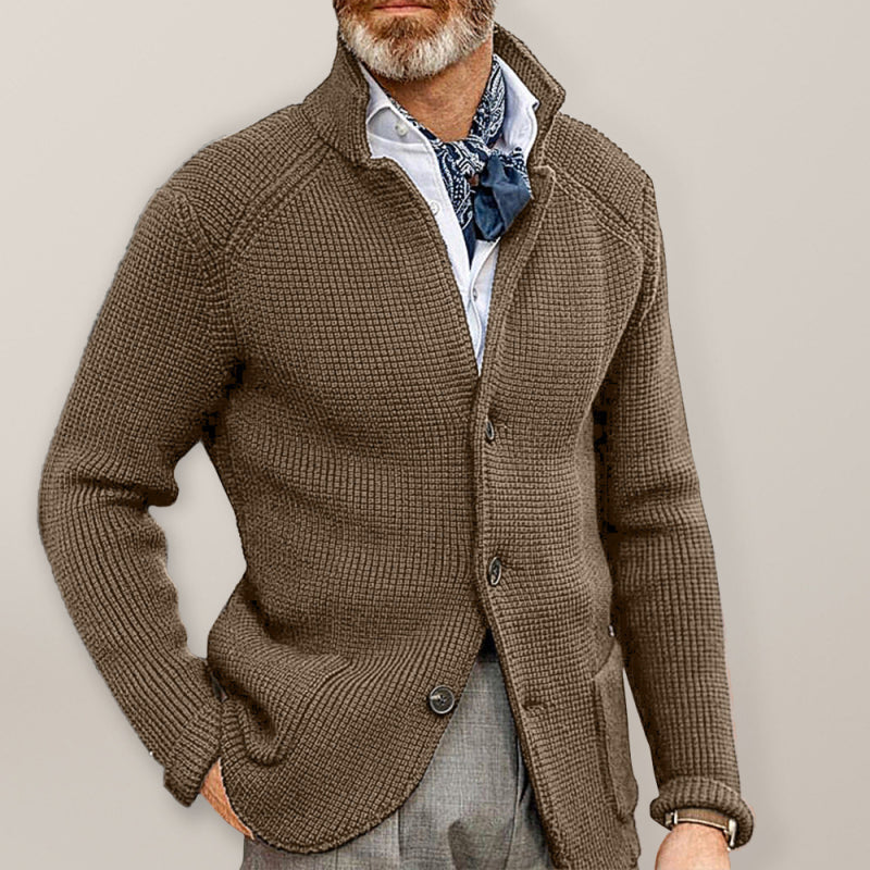 Sweater Winter Sweater Stand Collar Cardigan Foreign Trade Men's Knitted Jacket Shello's Creative Boutique