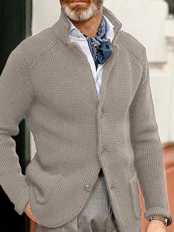 Sweater Winter Sweater Stand Collar Cardigan Foreign Trade Men's Knitted Jacket Shello's Creative Boutique