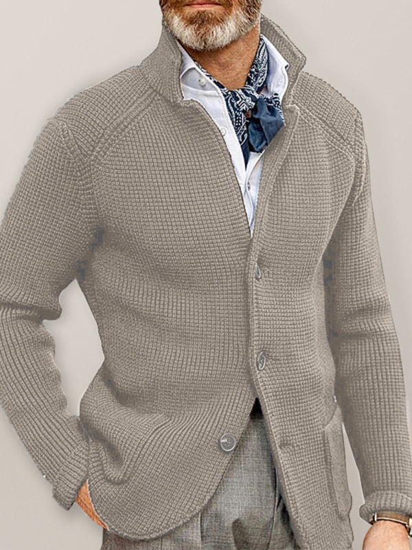 Sweater Winter Sweater Stand Collar Cardigan Foreign Trade Men's Knitted Jacket Shello's Creative Boutique