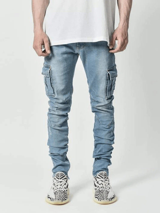 New style jeans men's side pocket skinny jeans Shello's Creative Boutique