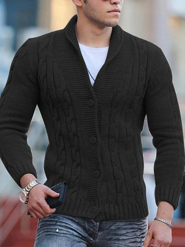 New Sweater Men's Knitted Cardigan Solid Color Slim Men's Jacket Shello's Creative Boutique