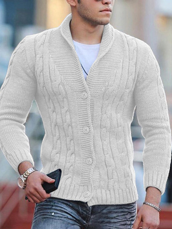 New Sweater Men's Knitted Cardigan Solid Color Slim Men's Jacket Shello's Creative Boutique