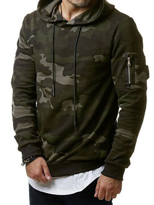 Men's camouflage pocket long-sleeved hoodie Shello's Creative Boutique