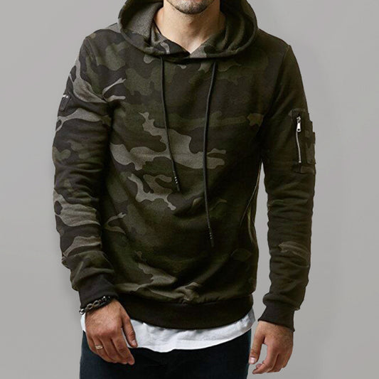 Men's camouflage pocket long-sleeved hoodie Shello's Creative Boutique