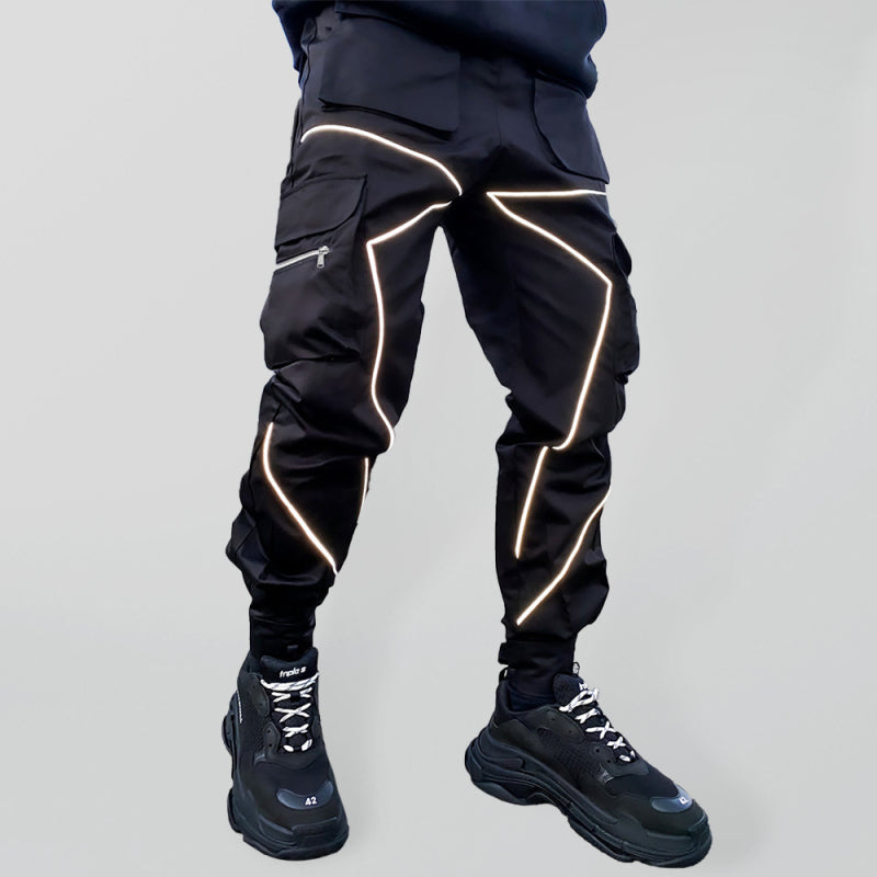 Men's trendy loose straight multi-pocket cargo pants Shello's Creative Boutique