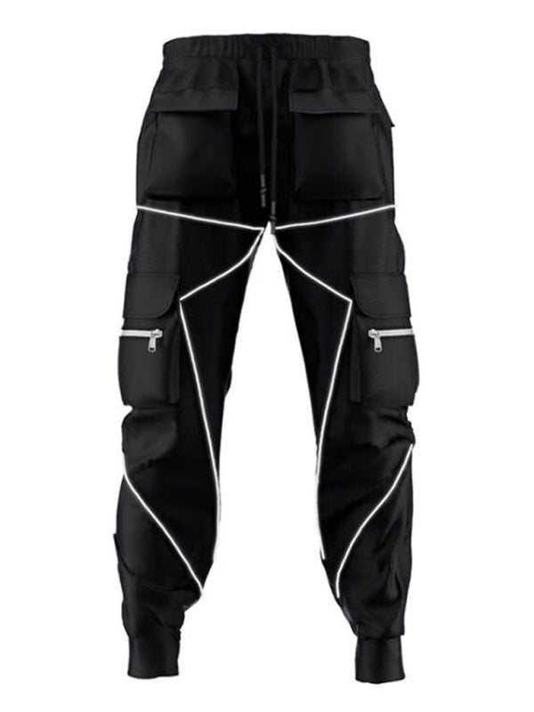 Men's trendy loose straight multi-pocket cargo pants Shello's Creative Boutique