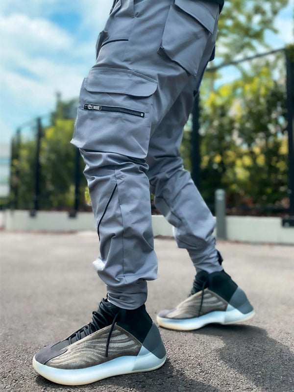 Men's trendy loose straight multi-pocket cargo pants Shello's Creative Boutique