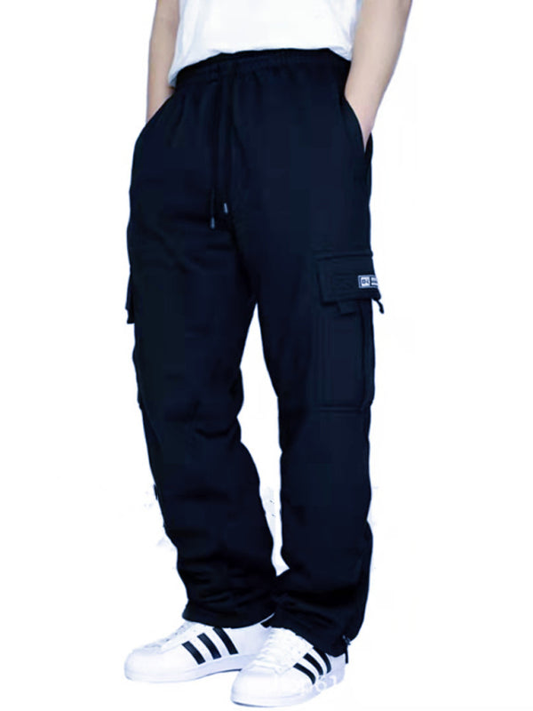 New sports and leisure loose foot multi-pocket tether men's loose overalls trousers Shello's Creative Boutique