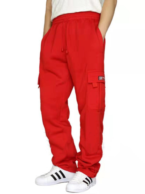 New sports and leisure loose foot multi-pocket tether men's loose overalls trousers Shello's Creative Boutique