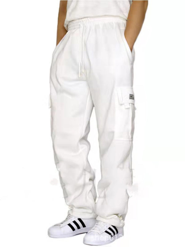 New sports and leisure loose foot multi-pocket tether men's loose overalls trousers Shello's Creative Boutique