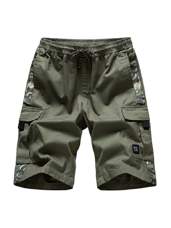 Men's Camouflage Print Panel Multi Cargo Shorts Shello's Creative Boutique