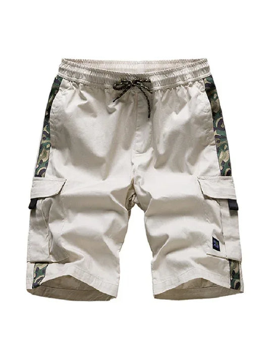 Men's Camouflage Print Panel Multi Cargo Shorts - Shello's Creative Boutique