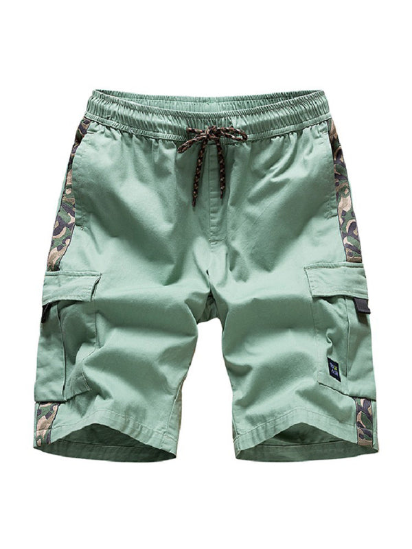 Men's Camouflage Print Panel Multi Cargo Shorts Shello's Creative Boutique