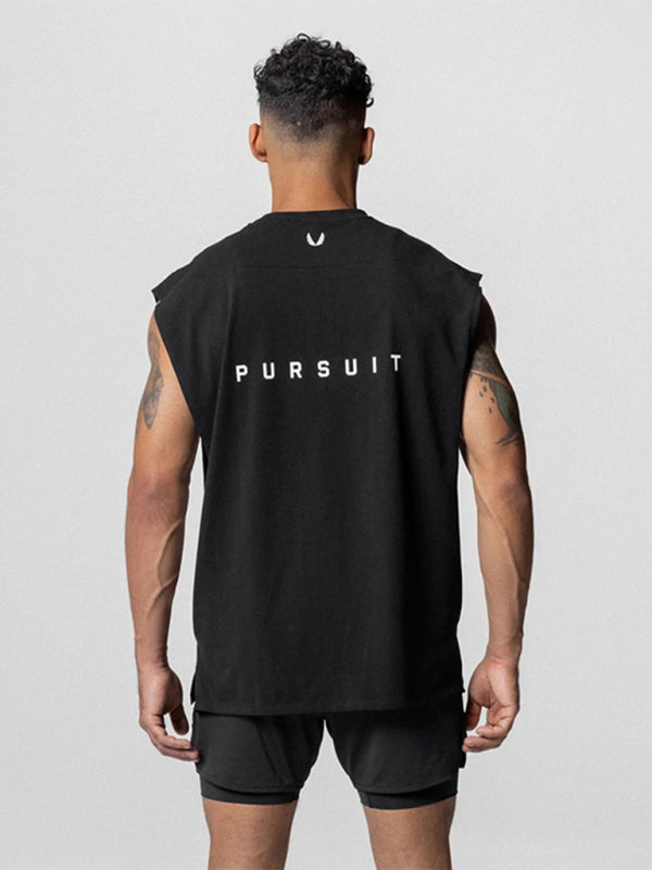 Men's Sports Loose Round Neck Quick Dry Sleeveless Vest Shello's Creative Boutique