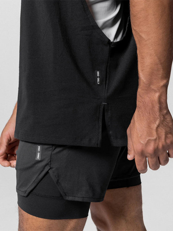 Men's Sports Loose Round Neck Quick Dry Sleeveless Vest Shello's Creative Boutique