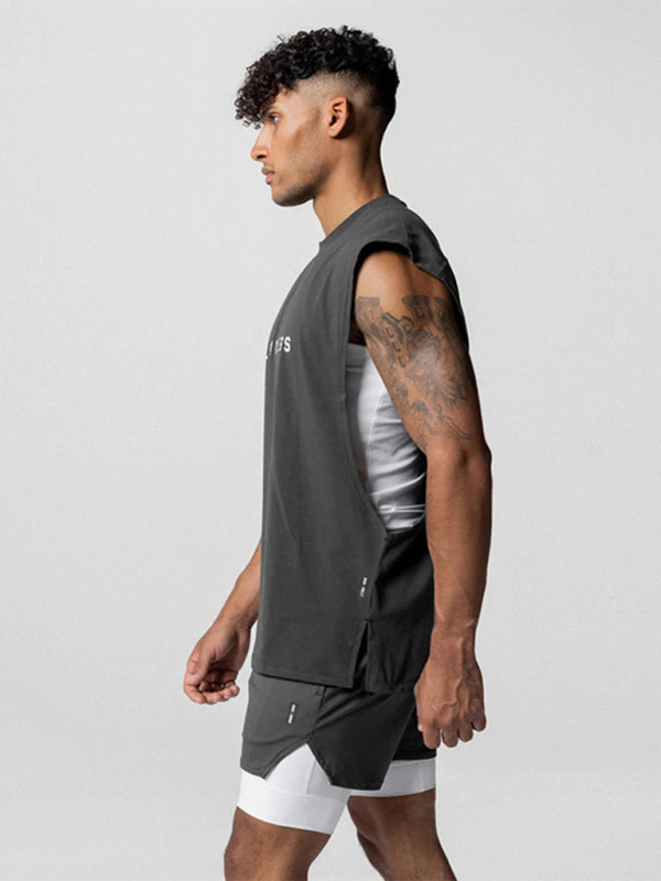Men's Sports Loose Round Neck Quick Dry Sleeveless Vest Shello's Creative Boutique