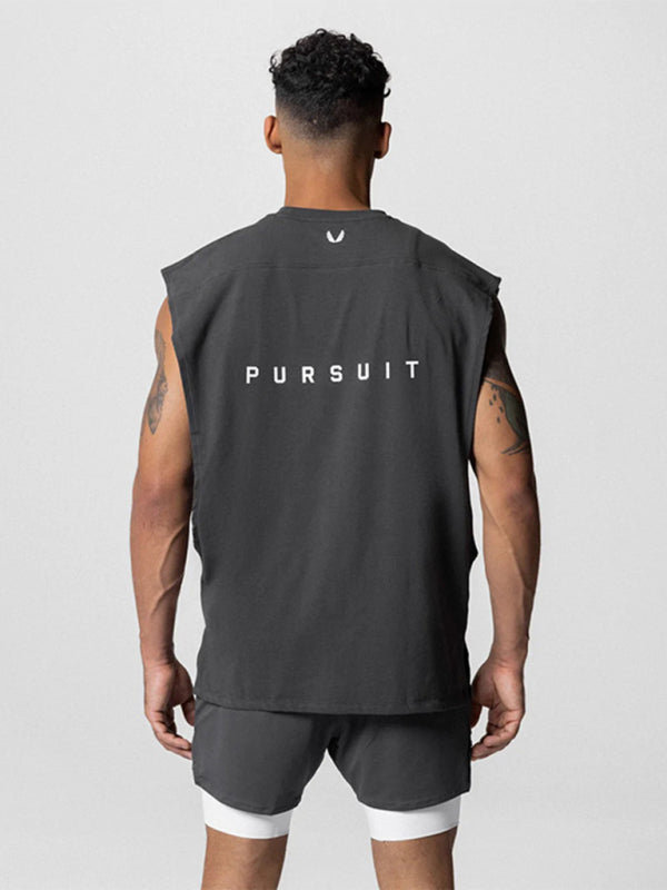 Men's Sports Loose Round Neck Quick Dry Sleeveless Vest Shello's Creative Boutique