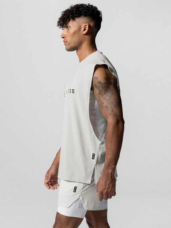Men's Sports Loose Round Neck Quick Dry Sleeveless Vest Shello's Creative Boutique