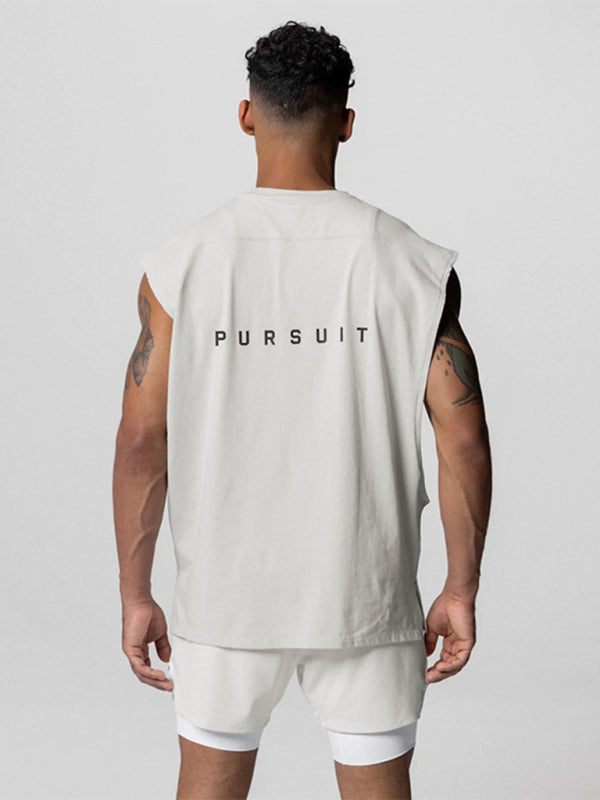 Men's Sports Loose Round Neck Quick Dry Sleeveless Vest Shello's Creative Boutique