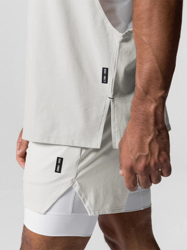 Men's Sports Loose Round Neck Quick Dry Sleeveless Vest Shello's Creative Boutique