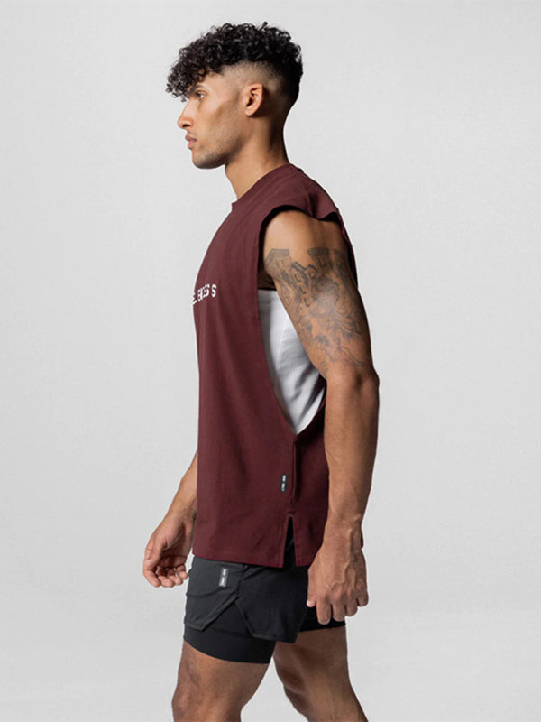 Men's Sports Loose Round Neck Quick Dry Sleeveless Vest Shello's Creative Boutique