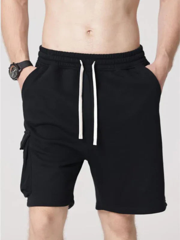 Men's Contrasting Color Stitching Woven Casual Shorts - Shello's Creative Boutique